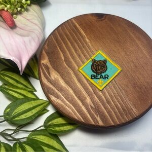 Patch Badge CUB SCOUTS BEAR BSA Boy Scout 1950-1972 Turquoise Background - 1449